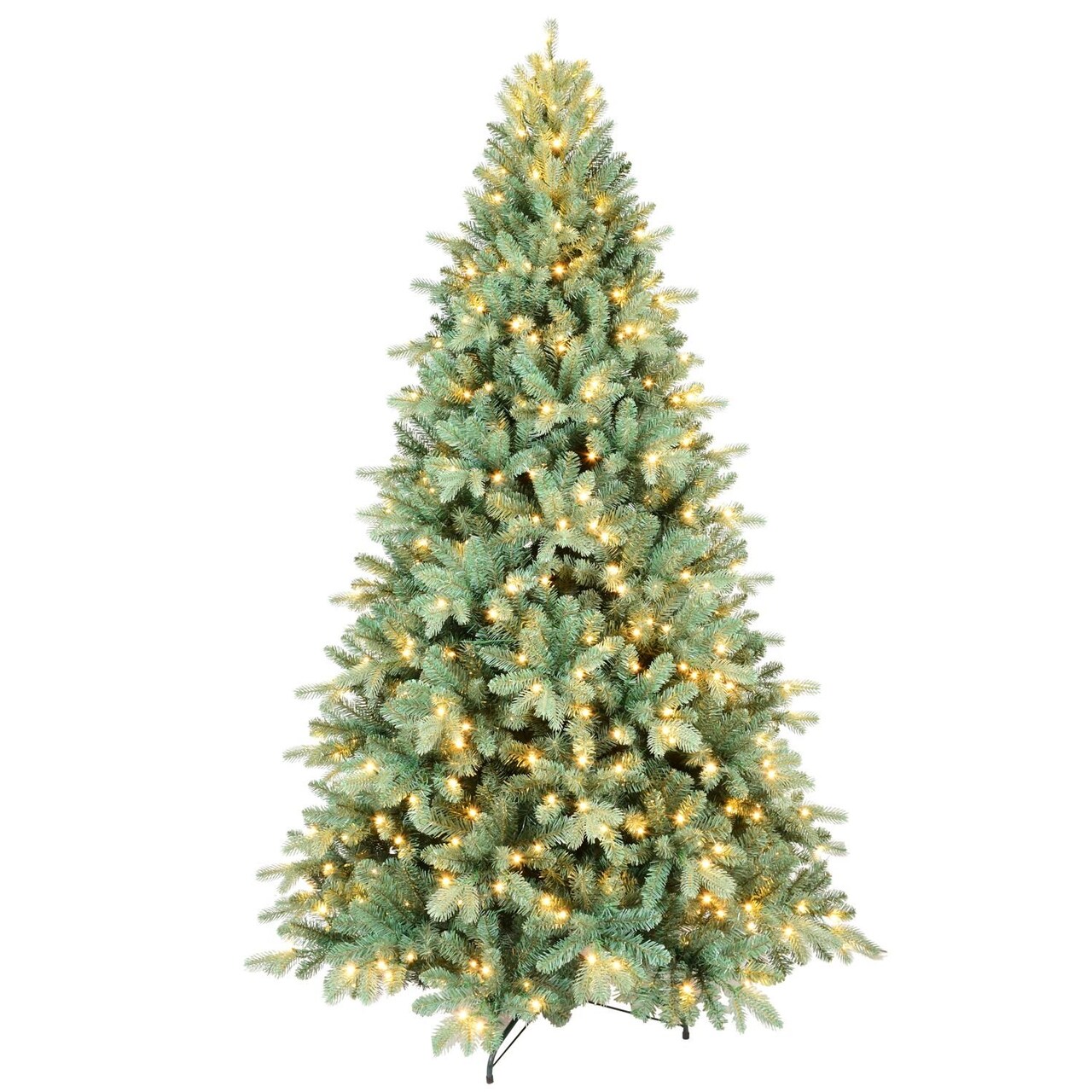 Edge Collections - 6' - Green - Fluffy Pre-Lit Artificial Christmas Tree for Festive Decoration - 1 Piece